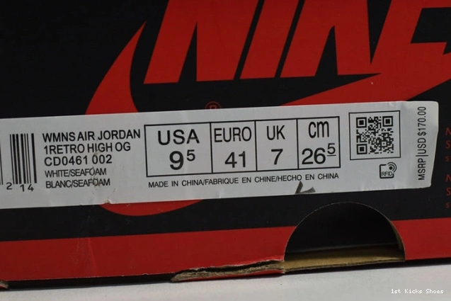 1st Kicks Shoes air 1686 1 og high jordan Popular cd0461- ‘seafoam‘ 1127